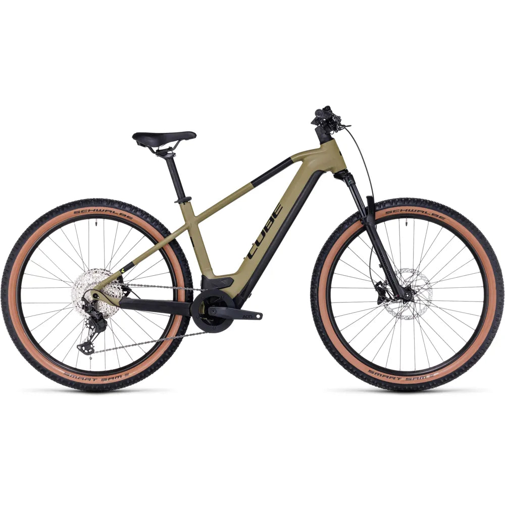 2023 Cube Reaction Hybrid Race 750 29 Electric Mountain Bike in Olive