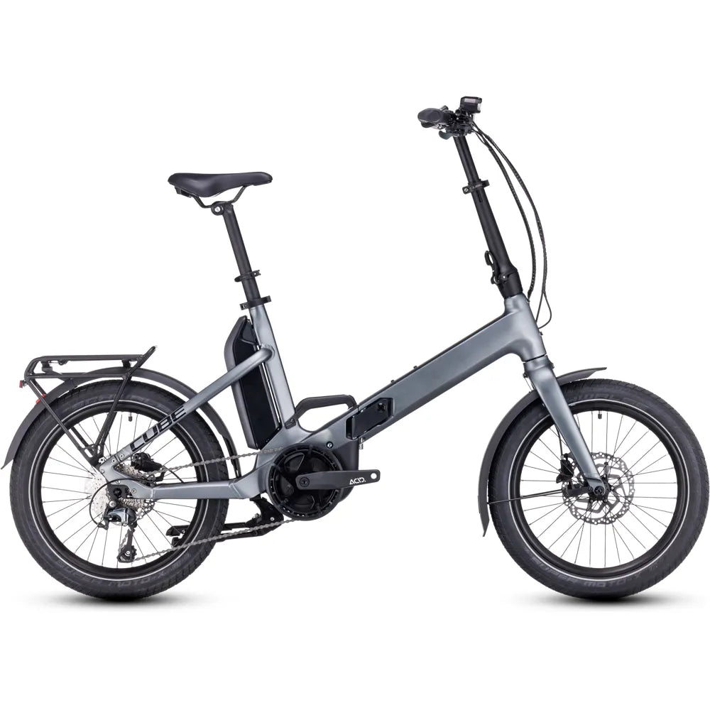 2023 Cube Fold Sport Hybrid 500 Electric Bike in Flash Grey