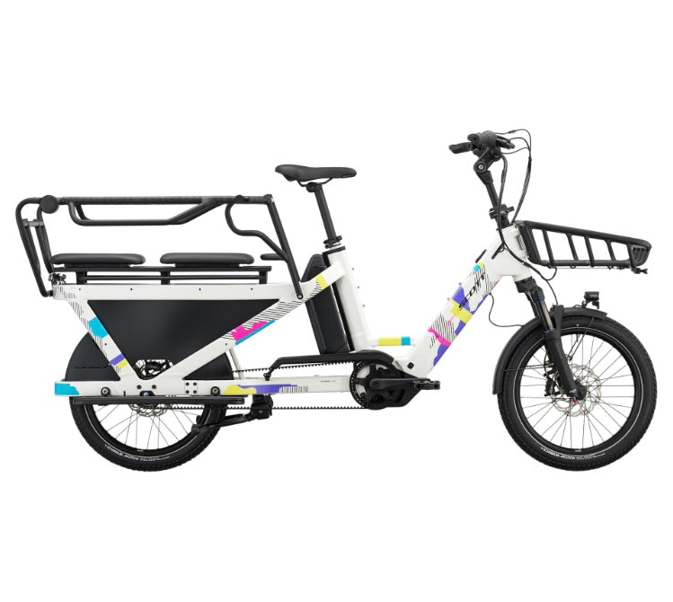 SCOTT Summerville LT 200 Electric Cargo Bike in Signal White, side view