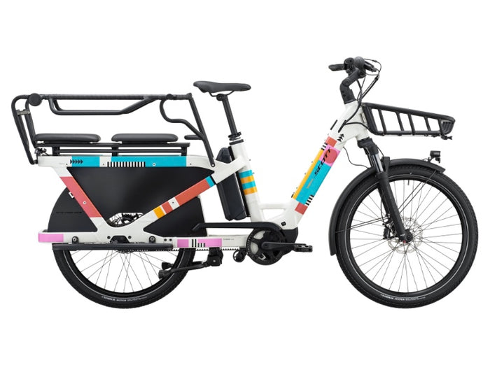 SCOTT Summerville LT 600 Electric Cargo Bike in Grey White, side view