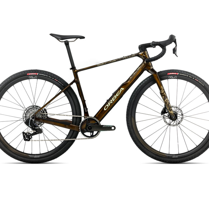 2026 Orbea Terra M21E Team 1X Gravel Bike In Caramel Carbon View