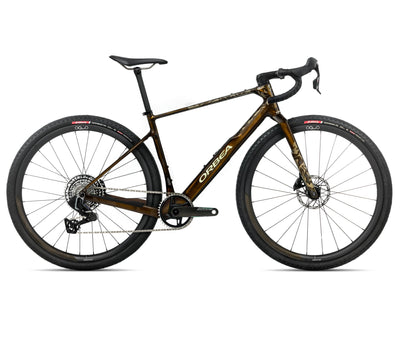 2026 Orbea Terra M21E Team 1X Gravel Bike In Caramel Carbon View