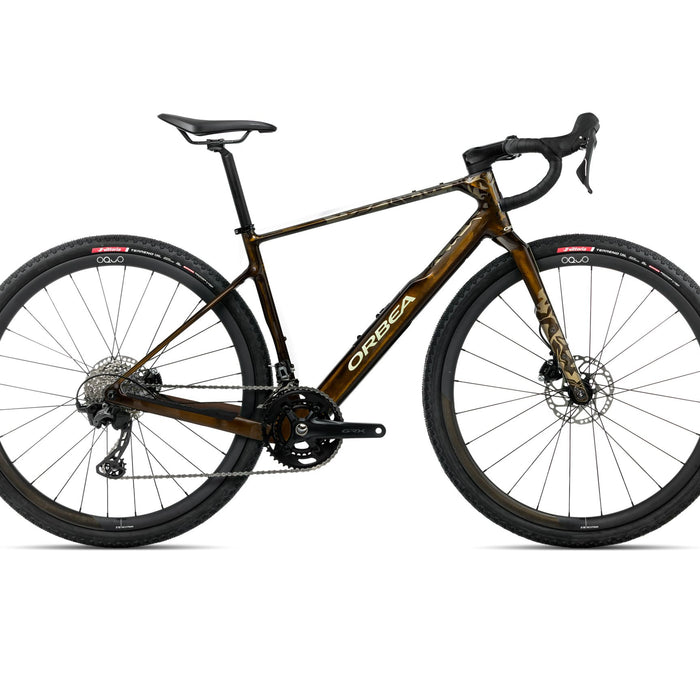 2026 Orbea Terra M35 Team Gravel Bike In Caramel Carbon View