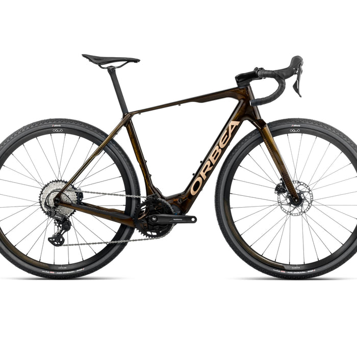 2026 Orbea Denna M30
 Electric Gravel Bike In Caramel Carbon View