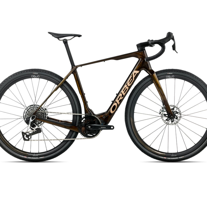2026 Orbea Denna M11E
 Electric Gravel Bike In Caramel Carbon View