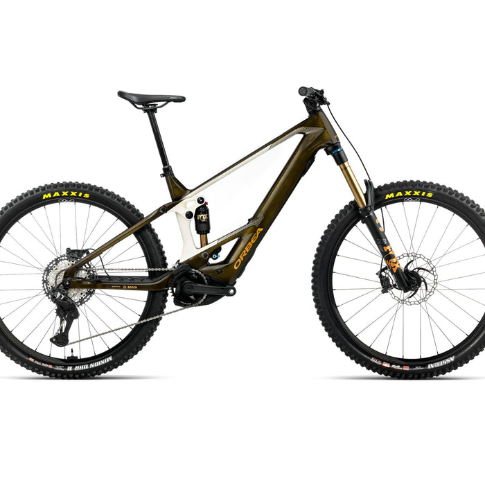 2026 Orbea Wild M-Team Electric Mountain Bike In Caramel Carbon View