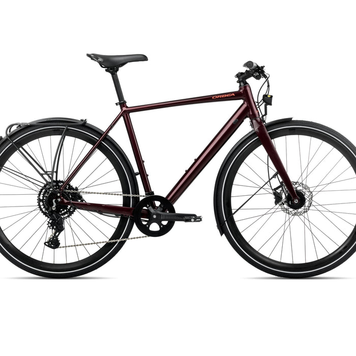 2026 Orbea Vector 25 Eq Hybrid Bike In Metallic Burgundy Red
