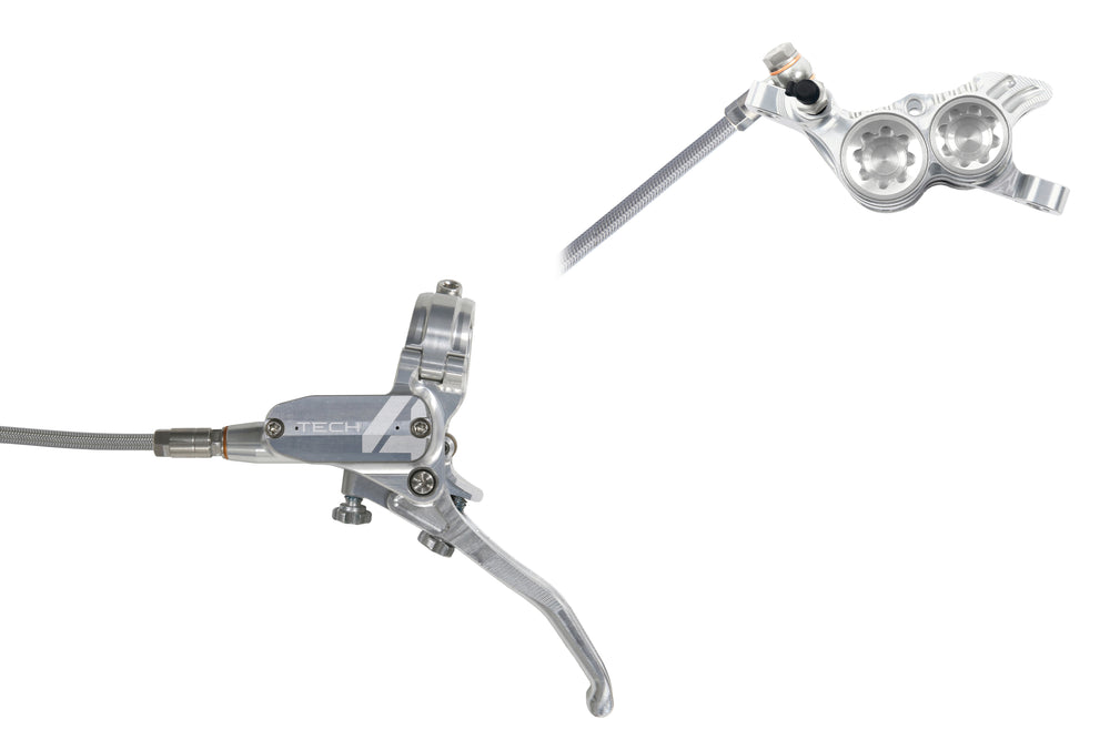 Hope Tech 4 V4 - No Rotor - Silver/Silver Braided