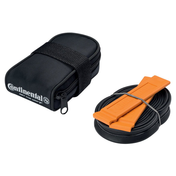 Continental Road Saddle Bag with Race 700 x 20-25 Presta 60mm Valve Tube and 2 Tyre Levers