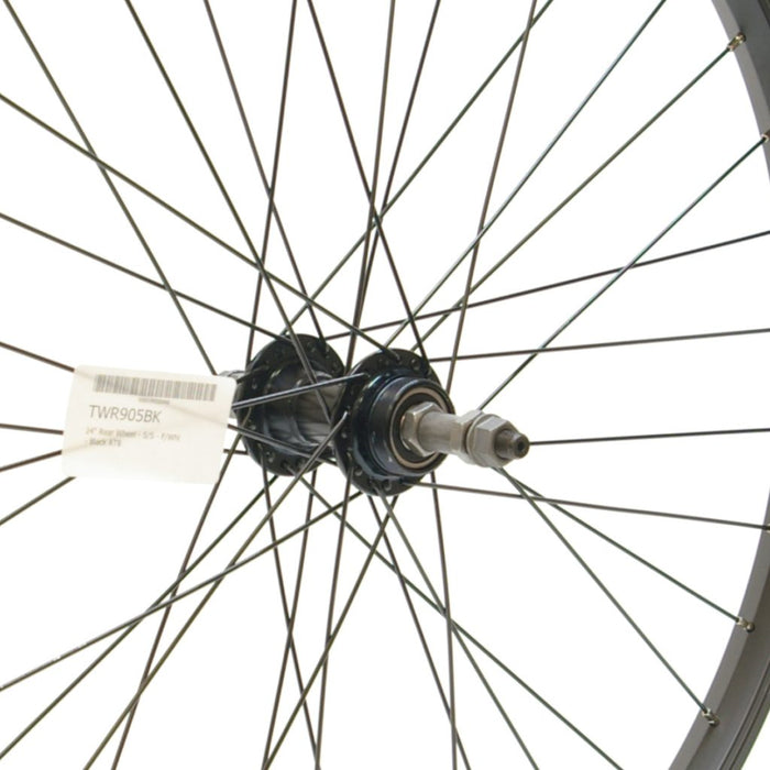 24″ Rear Wheel – S/S – F/Whl – Black ATB