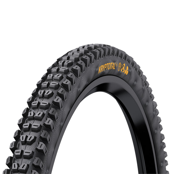 Continental Kryptotal Rear Downhill Tyre - Soft Compound Foldable: BLACK & BLACK