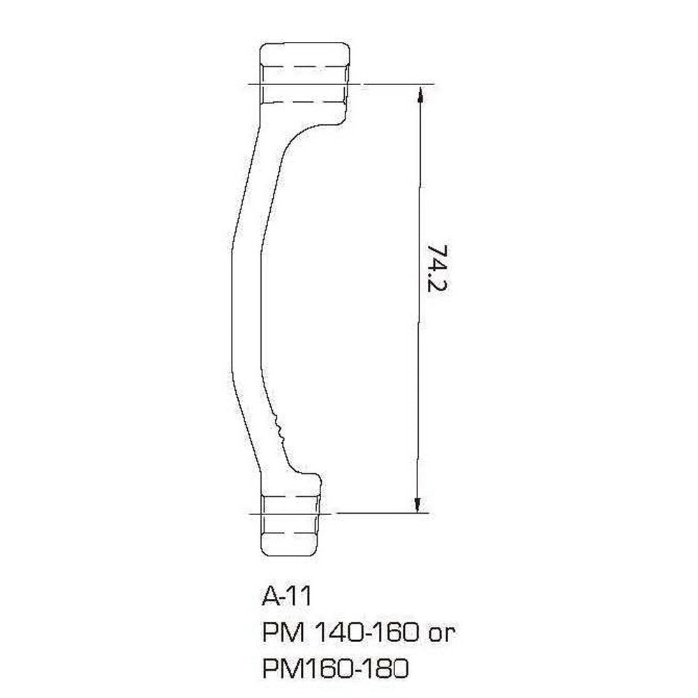 Tektro Adapter Post Mount A7 Front 203mm +43mm Tektro Adapter Post Mount A11 Front 180mm +20mm