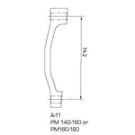Tektro Adapter Post Mount A7 Front 203mm +43mm Tektro Adapter Post Mount A11 Front 180mm +20mm