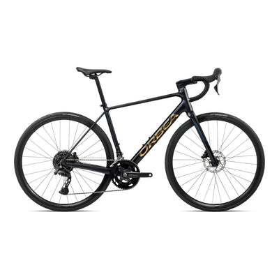 Orbea AVANT H50 Road Bike in Diamond Black-Titan Gold (Gloss), side view