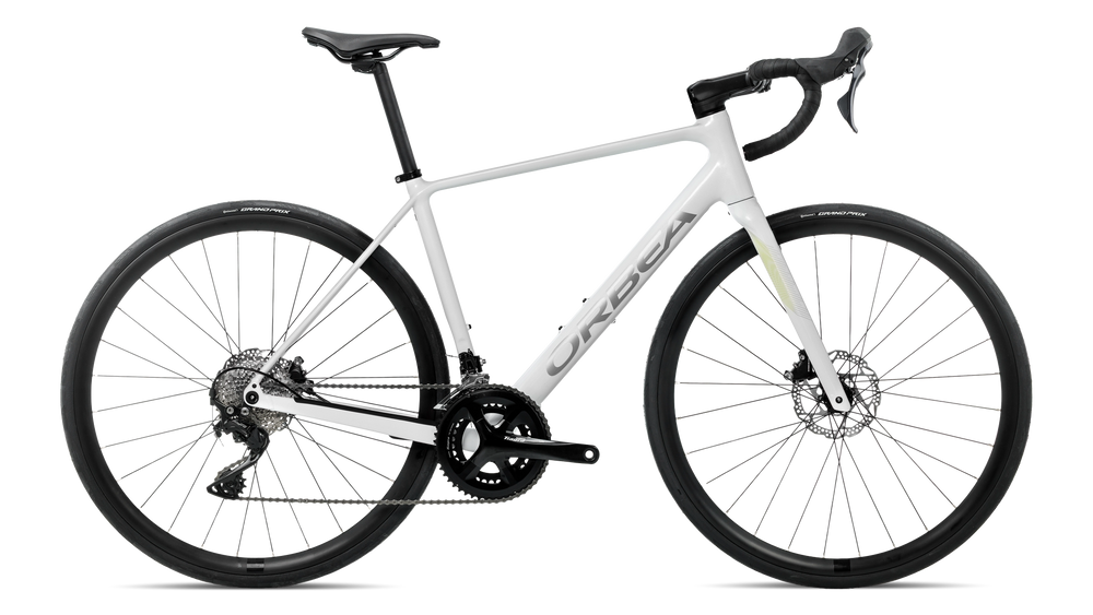 Orbea AVANT H40 Road Bike in Golden White -Smooth Silver (Gloss), side view