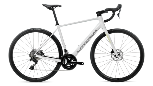 Orbea AVANT H40 Road Bike in Golden White -Smooth Silver (Gloss), side view