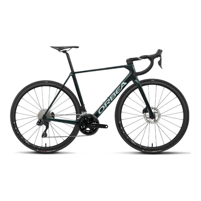 Orbea ORCA M35i Road Bike in Escape Green - Carbon View Matt, side view
