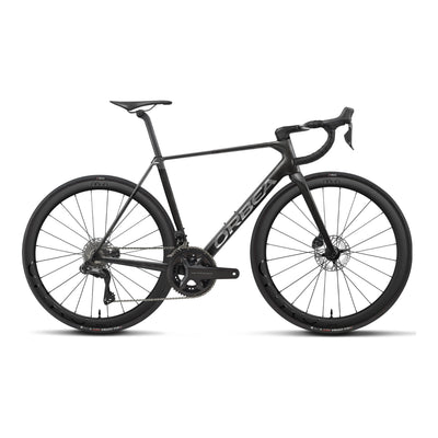 Orbea ORCA M20i TEAM Road Bike in Diamond Carbon View (Matt) - Titan Grey (Gloss), side view