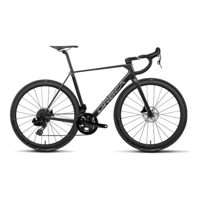 Orbea ORCA M22 TEAM Road Bike in Diamond Carbon View (Matt) - Titan Grey (Gloss), side view