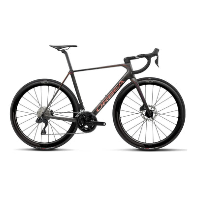 Orbea ORCA M30i LTD PWR Road Bike in Diamond Carbon View - Sunset Carbon View (Matt), side view