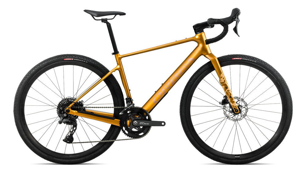 Orbea TERRA H50 Road Bike in Bumblebee Yellow - Brown (Gloss), side view