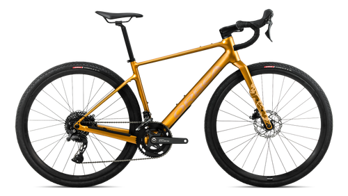 Orbea TERRA H50 Road Bike in Bumblebee Yellow - Brown (Gloss), side view