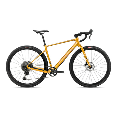 Orbea TERRA H40 1X Road Bike in Bumblebee Yellow - Brown (Gloss), side view