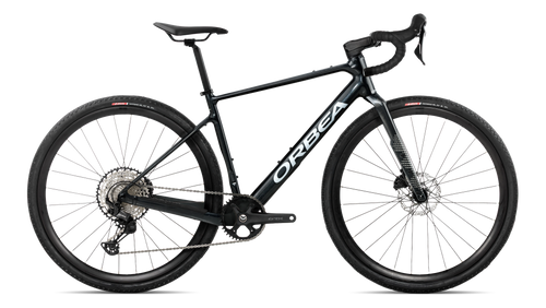 Orbea TERRA H30 1X Road Bike in Diamond Black - Diamond Carbon View (Gloss), side view