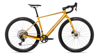 Orbea TERRA H30 1X Road Bike in Bumblebee Yellow - Brown (Gloss), side view