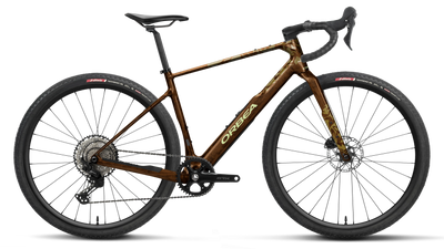 Orbea TERRA M30TEAM 1X Road Bike in Caramel Carbon View (Gloss), side view