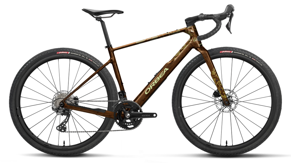 Orbea TERRA M35TEAM Road Bike in Caramel Carbon View (Gloss), side view