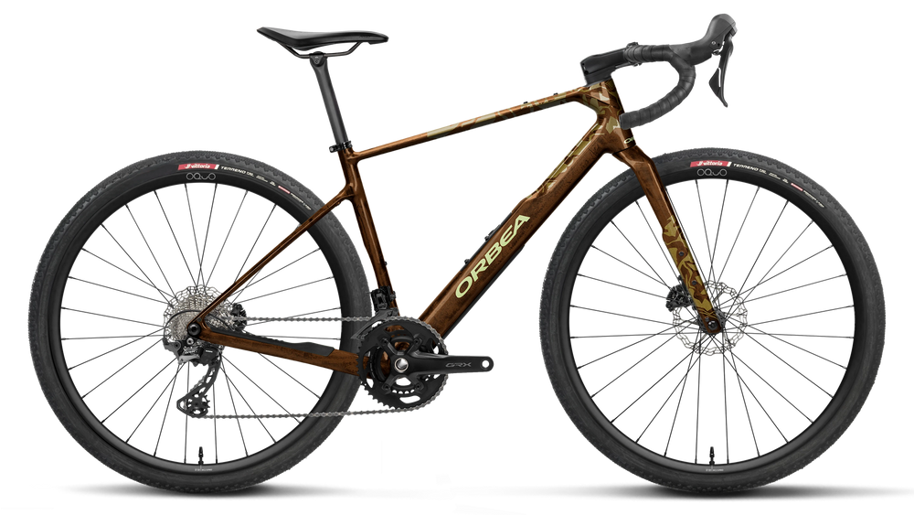 Orbea TERRA M20TEAM Road Bike in Caramel Carbon View (Gloss), side view