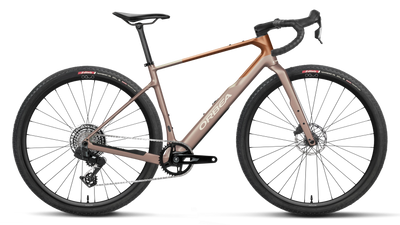 Orbea TERRA M31eTEAM 1X Road Bike in Nickel - Met Cinnamon (Matt), side view