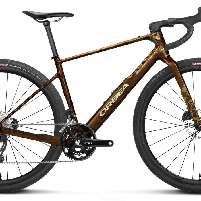 Orbea TERRA M20iTEAM Road Bike in Caramel Carbon View (Gloss), side view