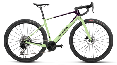 Orbea TERRA M22 TEAM 1X Road Bike in Acid Gum - Fantasy Purple Carbon View (Gloss), side view