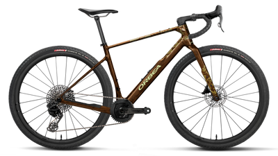 Orbea TERRA M22 TEAM 1X Road Bike in Caramel Carbon View (Gloss), side view