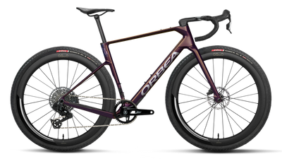 Orbea TERRA RACE M31eLTD 1X Road Bike in Sunset Carbon View (Matt), side view