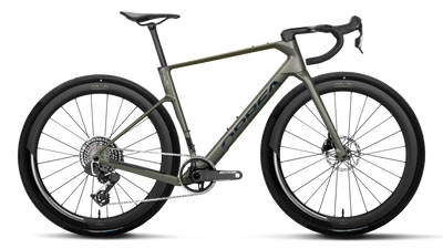 Orbea TERRA RACE M21eLTD 1X Road Bike in Spaceship Green (Matt), side view