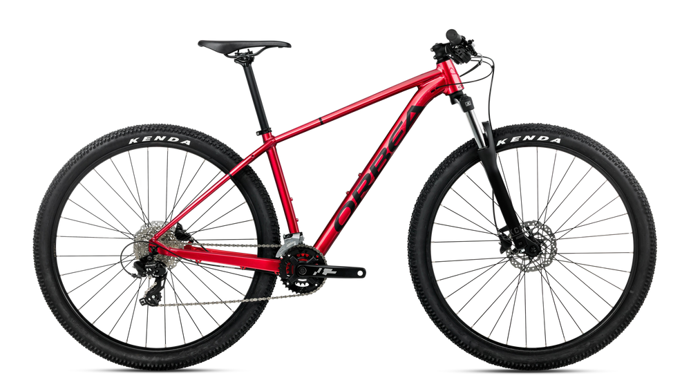 2027 Orbea Onna 27 50 Hardtail Mountain Bike in Burning Red (Gloss) - Black (Matt), side view