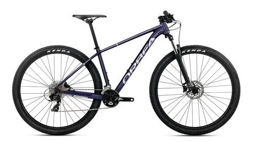 2027 Orbea Onna 27 50 Hardtail Mountain Bike in Tanzanite (Matt) - Silver (Gloss), side view