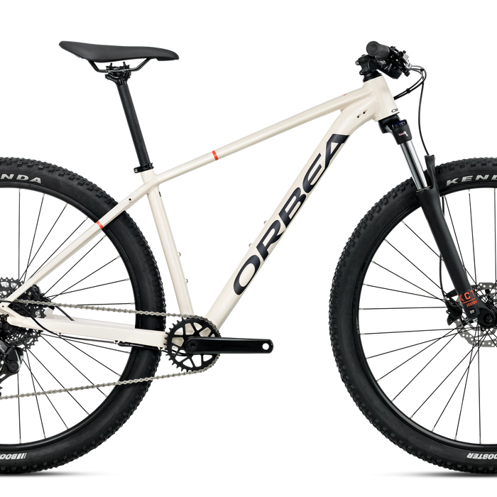 2027 Orbea Onna 27 40 Hardtail Mountain Bike in Ivory White (Gloss) - Navy Blue (Matt), side view