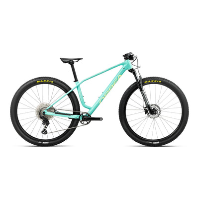 Orbea ALMA H30 Mountain Bike in Aloha Green - Acid Gum (Gloss), side view