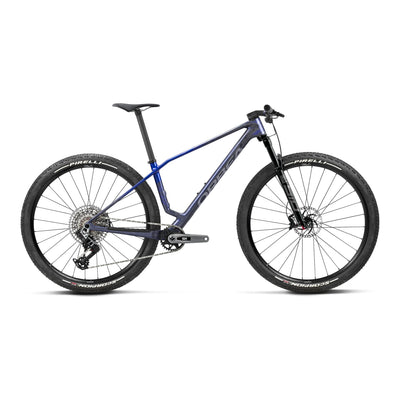 Orbea ALMA M-PRO Mountain Bike in Noctiluca Carbon View - Cobalt Blue (Gloss), side view