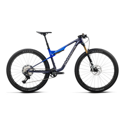 Orbea OIZ M10 Mountain Bike in Noctiluca Carbon View - Cobalt Blue (Gloss), side view