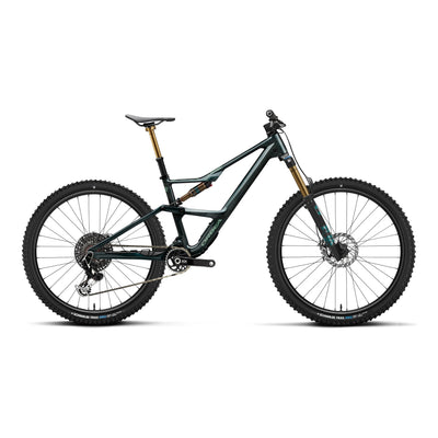Orbea OCCAM SL M-LTD Mountain Bike in Escape Green - Carbon View Gloss, side view