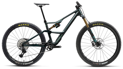 Orbea OCCAM LT M10 Mountain Bike in Escape Green - Carbon View Gloss, side view