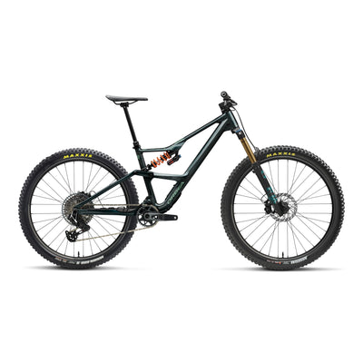 Orbea OCCAM LT M-TEAM Mountain Bike in Escape Green - Carbon View Gloss, side view