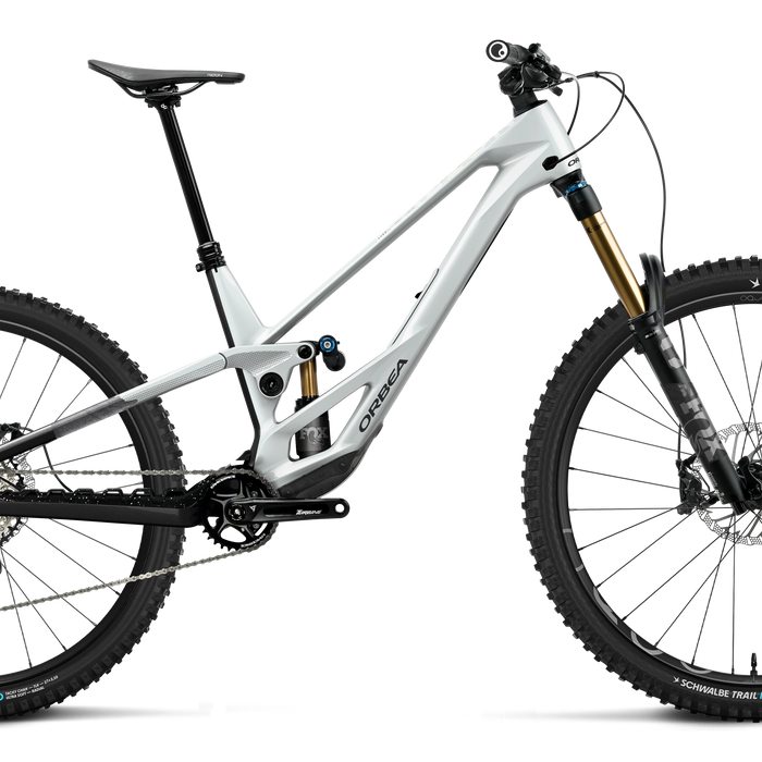 Orbea RALLON E-TEAM Mountain Bike in White Chich - Diamond Black (Gloss), side view