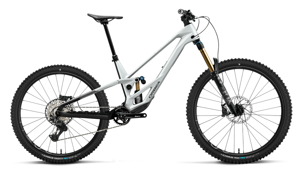 Orbea RALLON E-TEAM Mountain Bike in White Chich - Diamond Black (Gloss), side view