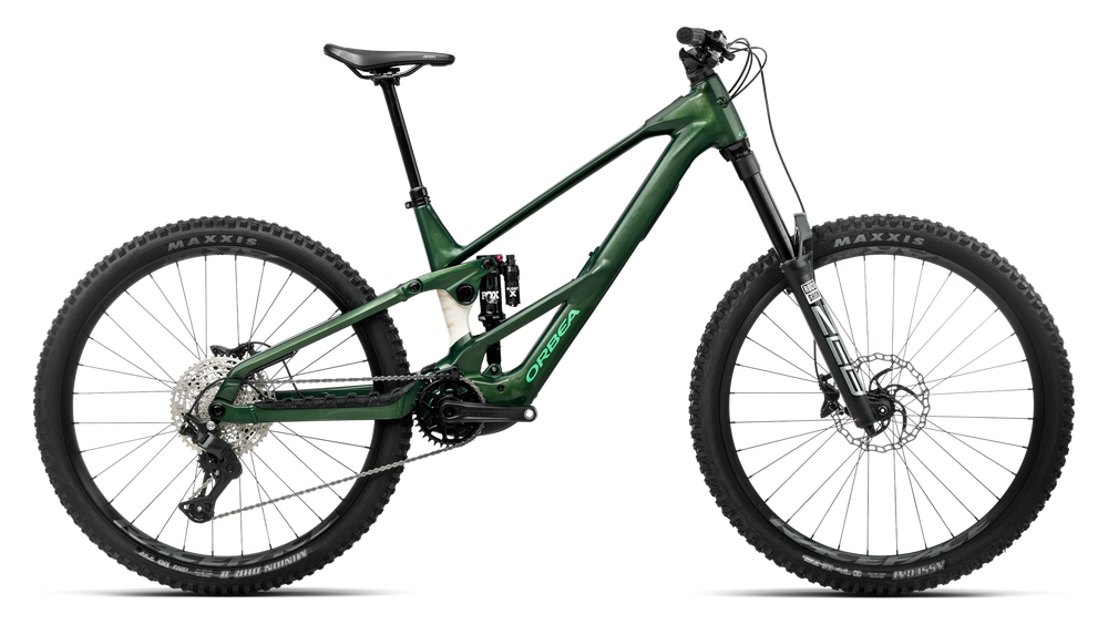 Orbea WILD LT H20 Mountain Bike in Racing Reen - White Cream (Gloss), side view